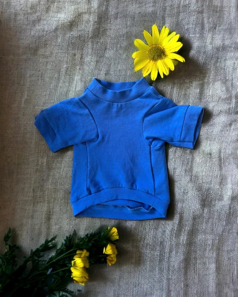 Navy Bee Oval Yaka Tişört Köpek Kıyafeti Köpek Elbisesi - 8