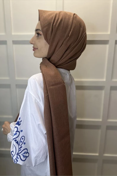 Organik Şal - Pamuk Tek Renk Şal  TARÇIN - Resim 2