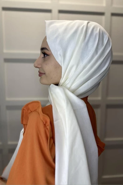 Organik Şal - Pamuk Tek Renk Şal KREM - 2