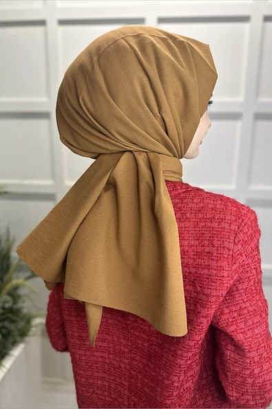 Pamuk Cazz Şal - Kadın Tesettür Şal  ÇİKOLATA - Resim 4