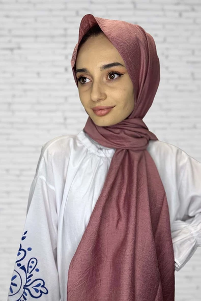 Organik Şal - Pamuk Tek Renk Şal  ŞEKER PEMBESİ ürün görseli