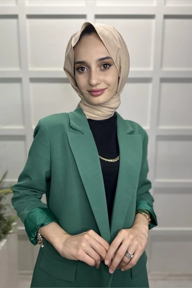 Pamuk Cazz Şal - Kadın Tesettür Şal KOYU BEJ - 5