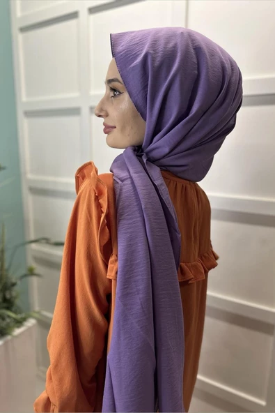 Pamuk Cazz Şal - Kadın Tesettür Şal  MOR - 2