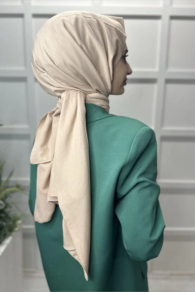 Pamuk Cazz Şal - Kadın Tesettür Şal KOYU BEJ - 3