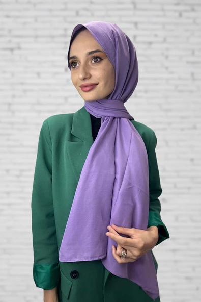 Pamuk Cazz Şal - Kadın Tesettür Şal LİLA