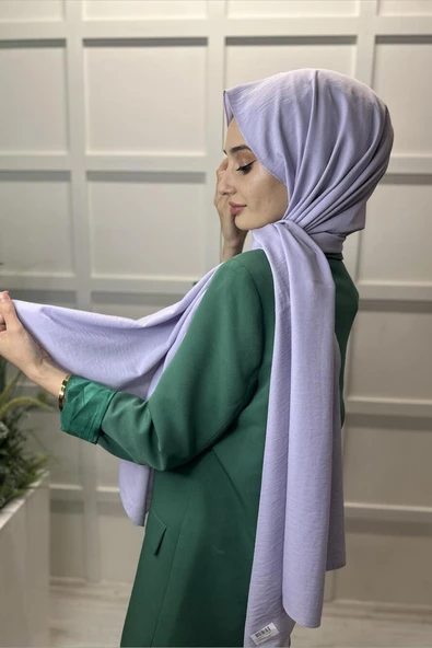 Pamuk Cazz Şal - Kadın Tesettür Şal  AÇIK LİLA - 2