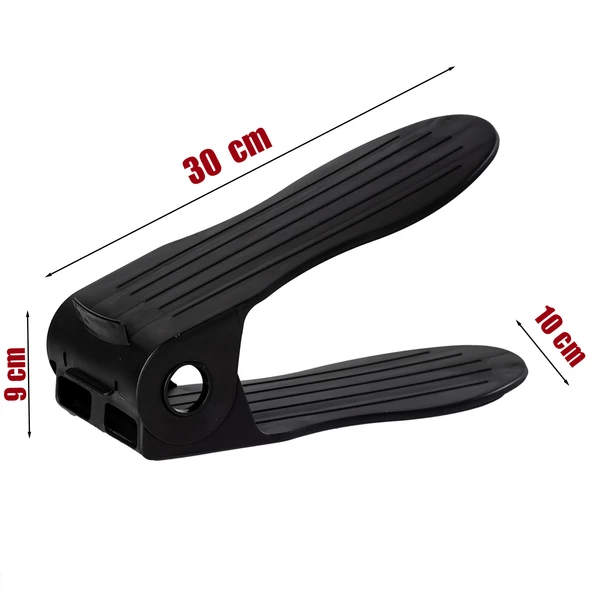 Porsima Org -201 10 lu Ayakkabı Rampası Ayakkabı Düzenleyici Dolap İçi Organizer- Siyah - 2