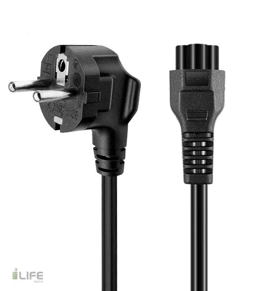 I-Life Notebook Adaptör Güç Kablosu 1.2 Mt Yonca Power Kablo Laptop Bilgisayar Kablosu - 2
