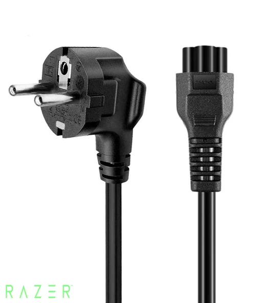 Razor Notebook Adaptör Güç Kablosu 1.2 Mt Yonca Power Kablo Laptop Bilgisayar Kablosu - 2