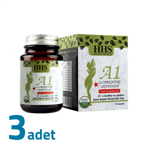 Hhs A1 L-Carnitine Lepidium A+1 Bitkisel 30 Kapsül X 3 Adet Kutu