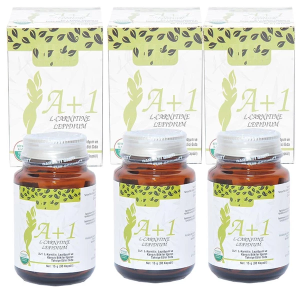 Hhs A1 L-Carnitine Lepidium A+1 Bitkisel 30 Kapsül X 3 Adet Kutu - 4