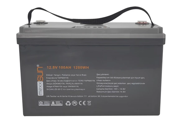 MEXXSUN Lityum Akü 12.8V 100Ah (LiFePo4) 1280Wh - 3
