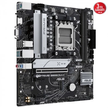 ASUS PRIME B650M-K DDR5 6400+(OC) HDMI VGA M.2 AM5 - 3