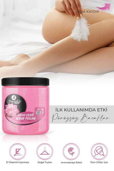 Lotus Çiçeği Özlü Canlandırıcı & Yumuşatıcı El Ayak Ve Vücut Bakım Peelingi 800gr - Resim 2