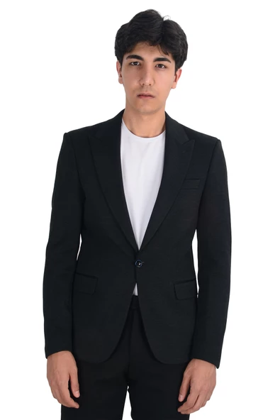 Cengiz İnler Menanj Tek Düğme Slim Fit Erkek Ceket - 4