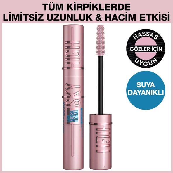 Maybelline New York Lash Sensational Sky High Suya Dayanıklı Waterproof Maskara