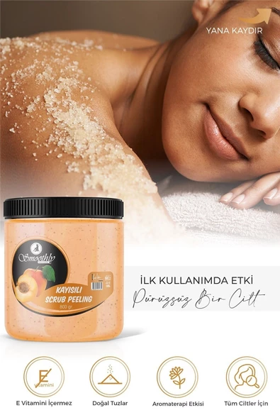 Kayısı Aromalı 800 G. Epilasyon Sonrası Vücut Peelingi Batık & Çilek Bacak Onarıcı - 7