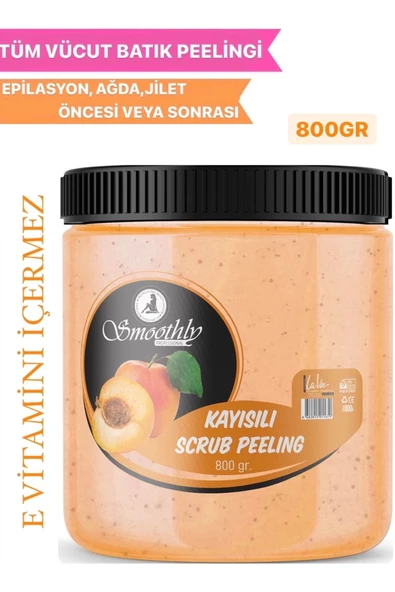 Kayısı Aromalı 800 G. Epilasyon Sonrası Vücut Peelingi Batık & Çilek Bacak Onarıcı - 4