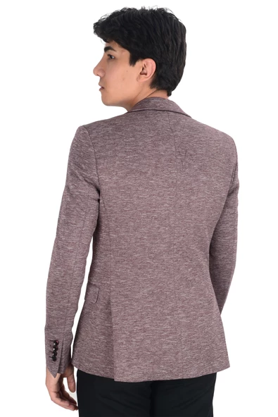 Cengiz İnler Menanj Tek Düğme Slim Fit Erkek Ceket - 7