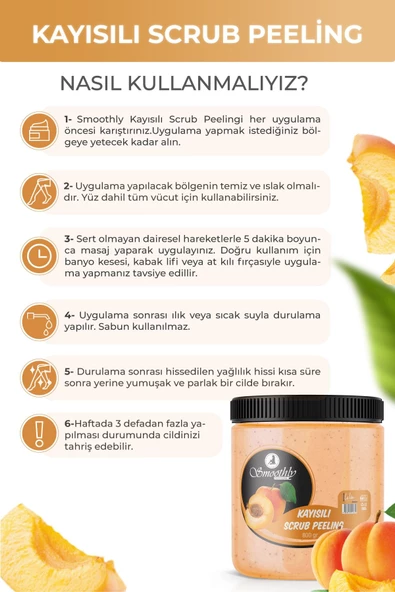 Kayısı Aromalı 800 G. Epilasyon Sonrası Vücut Peelingi Batık & Çilek Bacak Onarıcı - 2