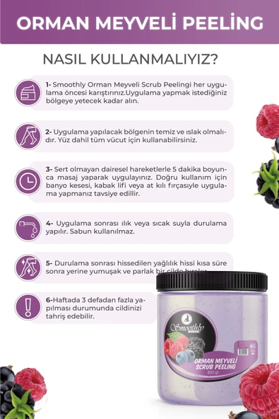 Orman Meyveli Canlandırıcı & Yumuşatıcı El Ayak Ve Vücut Bakım Peelingi 800gr - Resim 3