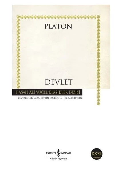 İş bankası Kültür Yayınları Devlet Platon