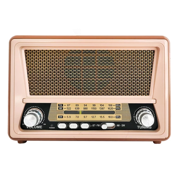 Radyo Nostalji Şarjlı Bt/usb/sd/aux Vm-515 Cm-865bt