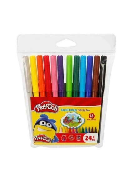 Play-Doh 12 Renk Keçeli Kalem Pvc 2Mm