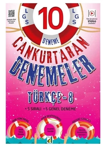Damla Yayınları 8.Sınıf LGS Türkçe Can Kurtaran Denemeler