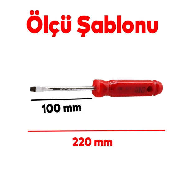 Kendo Tornavida Vida Civata Sökme Sıkma Manuel El Klasik Yıldız Düz Uç Uçlu 6x100 KTT6100 - 2