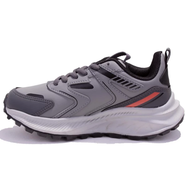 Kinetix Montoya Gri Siyah Ortopedik Günlük Erkek Çocuk Spor Ayakkabı - 3