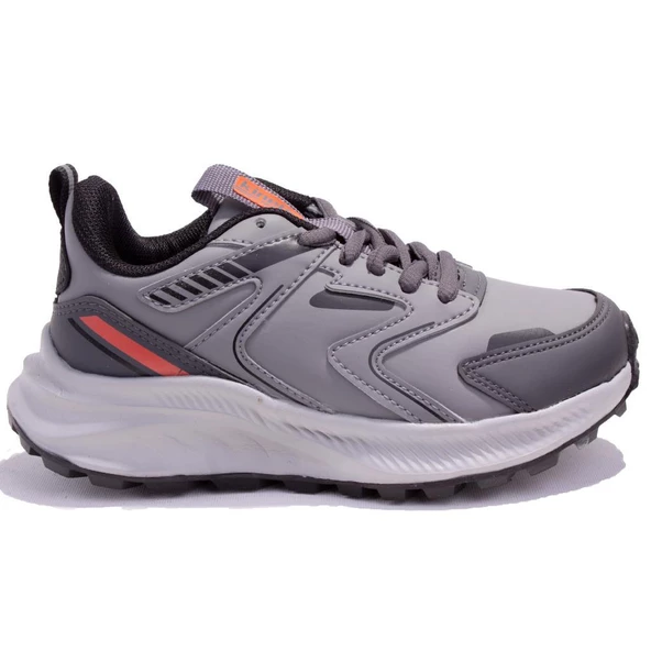 Kinetix Montoya Gri Siyah Ortopedik Günlük Erkek Çocuk Spor Ayakkabı - 2