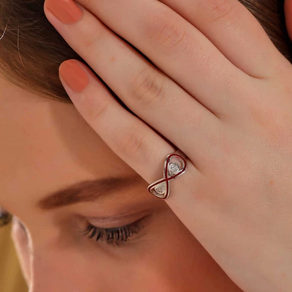 Lucky Life 925 Ayar Gumuss Zirkon Taşlı Sonsuzluk Lucky Life Lucky Life Kadın Yüzük - 2