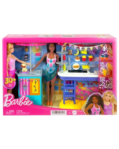 Barbie Brooklyn ve Malibunun Sahildeki Yiyecek Standı HNK99