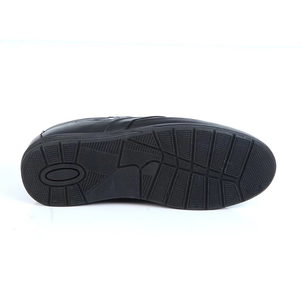 Berenni E835 Siyah Kauçuk %100 Deri Erkek Casual Ayakkabı - Resim 4