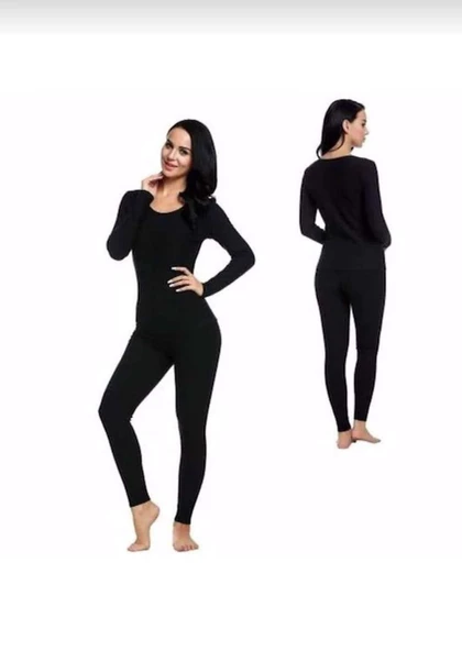 KOTA BAYAN TERMAL TAKIM 2 ADET  SİYAH L-XL