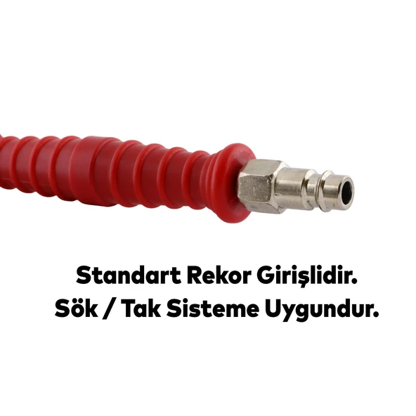 Luft Hortum Giriş Kompresör Teker Tekerlek Sibop Lastik Şişirme Hava Basma Jak Jakı Sök Tak Aparat - 4
