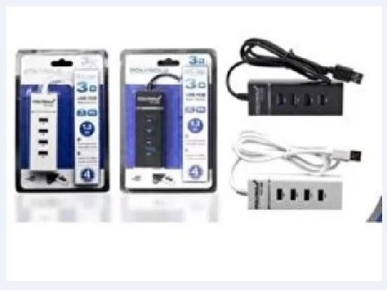 Polygold 4 Port Usb Hub 3.0 Usb Çoklayıcı Işıklı Usb Çoğaltıcı Switch Port Siyah Hub