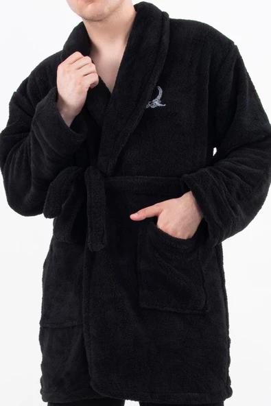 Rob | Wellsoft Peluş Erkek Sabahlık Polar | Robdeşambr | Bornoz - 9
