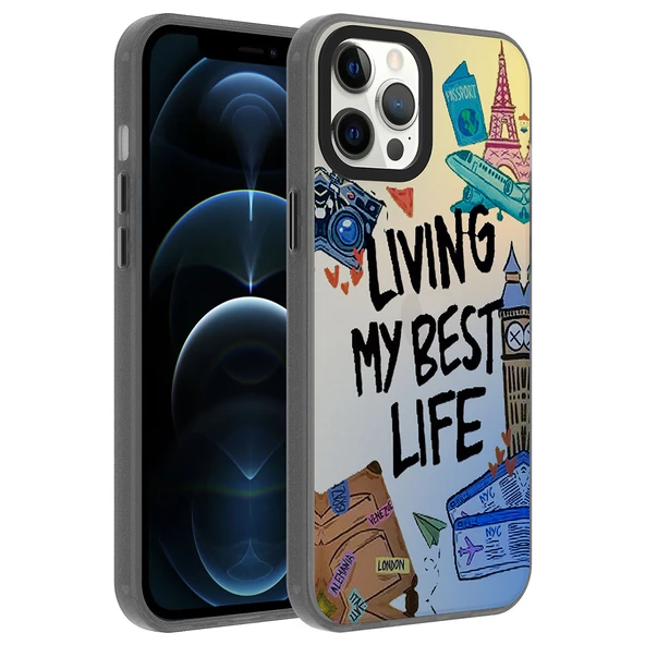 Apple iPhone 12 Pro Kılıf Desenli Dragon Sert Kılıf - Resim 9