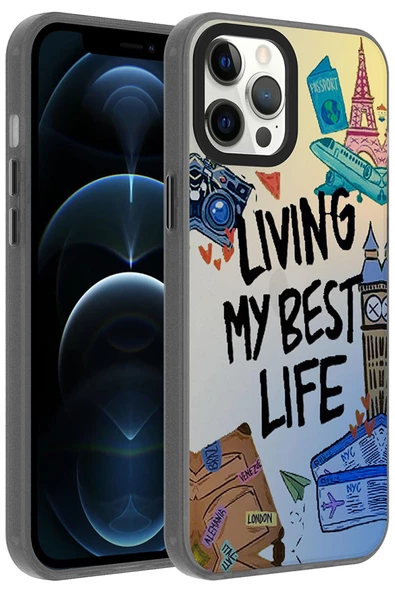 Apple iPhone 12 Pro Kılıf Desenli Dragon Sert Kılıf - Resim 6