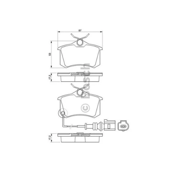 Volkswagen Polo Arka Disk Fren Balatası [Bosch] (6Q0698451)