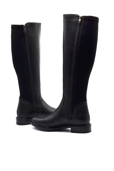 Venüs 20711K Kadın Hakiki Deri Siyah Streç Çizme - 4