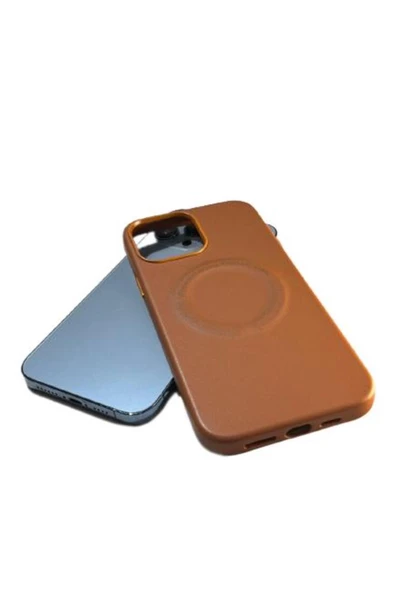 İphone 14 Pro Magsafe Leather Kapak Kılıf - Resim 6