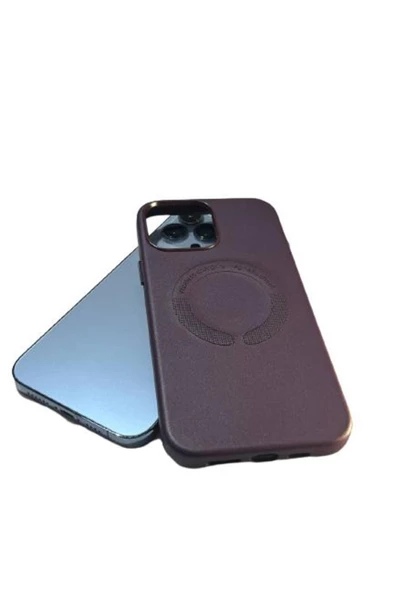 İphone 14 Pro Magsafe Leather Kapak Kılıf - Resim 3