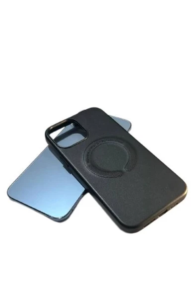 İphone 14 Pro Magsafe Leather Kapak Kılıf - Resim 9