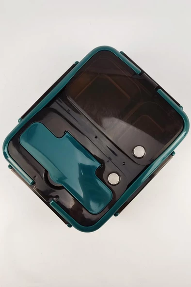 Cooker Bölmeli Çelik Hazneli Yemek Taşıma ve Saklama Kabı İş Ofis Okul İçin 25 Cm Yeşil - YK1392 C320.025 - 4