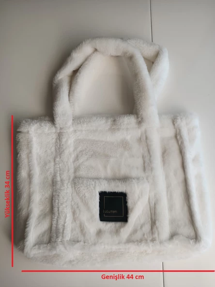 LuLuYen Peluş Çanta 2025 Sonbahar Kış Sezonu Yeni Moda Çok Şık Trend Yumuşacık Omuz Çantası - 8