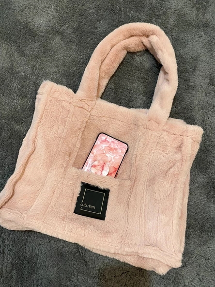 LuLuYen Peluş Çanta 2025 Sonbahar Kış Sezonu Yeni Moda Çok Şık Trend Yumuşacık Omuz Çantası - 11