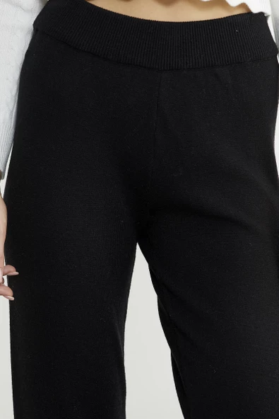 Jogger Triko Pantolon - Siyah - 3